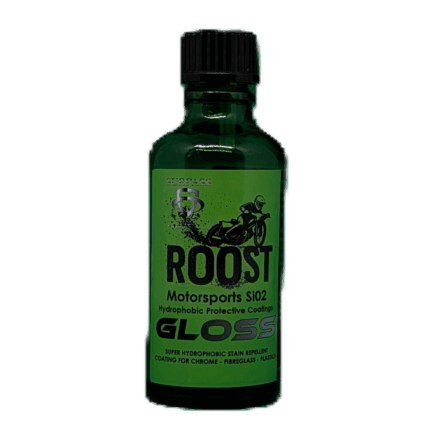 Roost GLOSS Super Hydrophobic Stain Repellent Coating for Chrome - Fibreglass - Plastic 50ml
